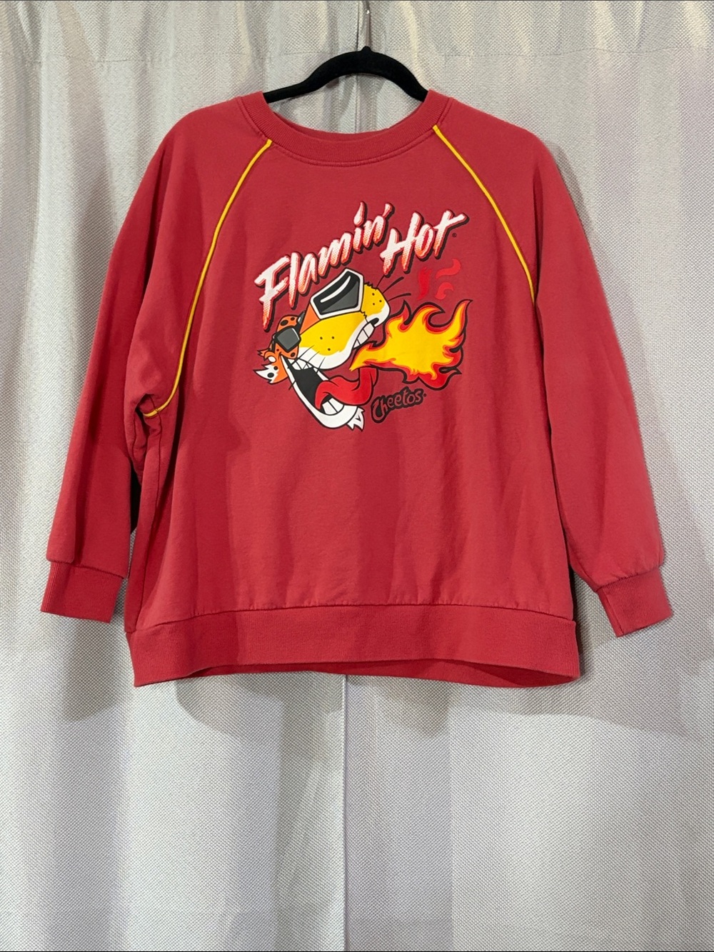 Vintage Flamin' Hot Red Graphic Crewneck Sweatshirt